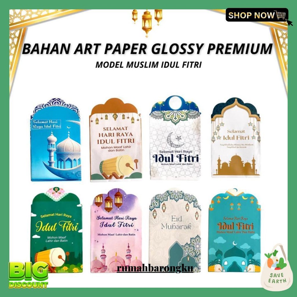 

Amplop Lebaran Idul Fitri 2025 (50 Lembar) Bahan Premium Tebal Glossy | Sudah Lem Tinggal Pakai Bahan Mengkilap Cod