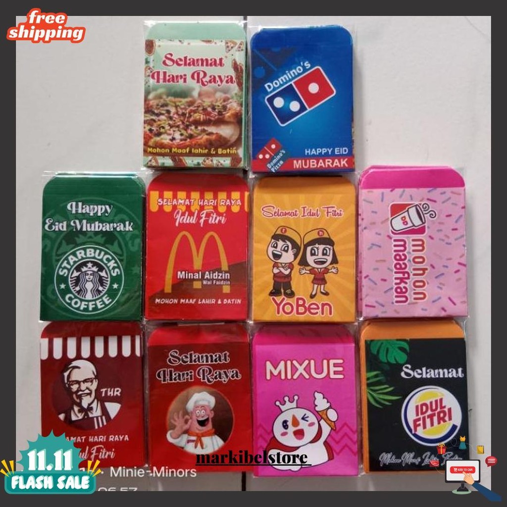 

100Pcs Amplop Lebaran Mini Siap Pakai Gratis Ongkir