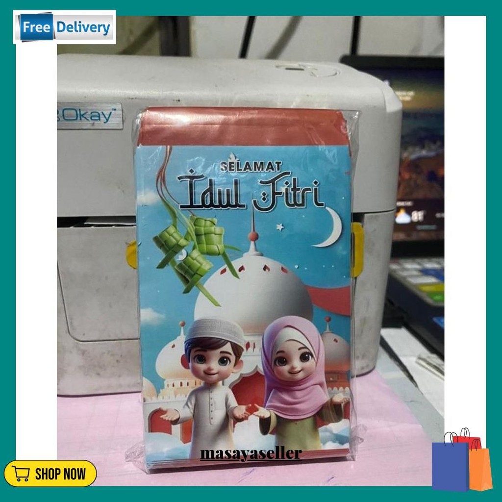 

Ampau / Amplop Lebaran Kartun Muslim Medium 11X7Cm 100 Lembar - Mixkartunmslim Termurah Banget