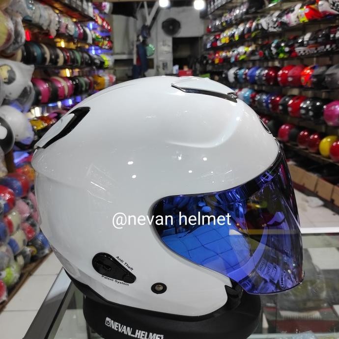 kyt kyoto putih paket ganteng visor blue