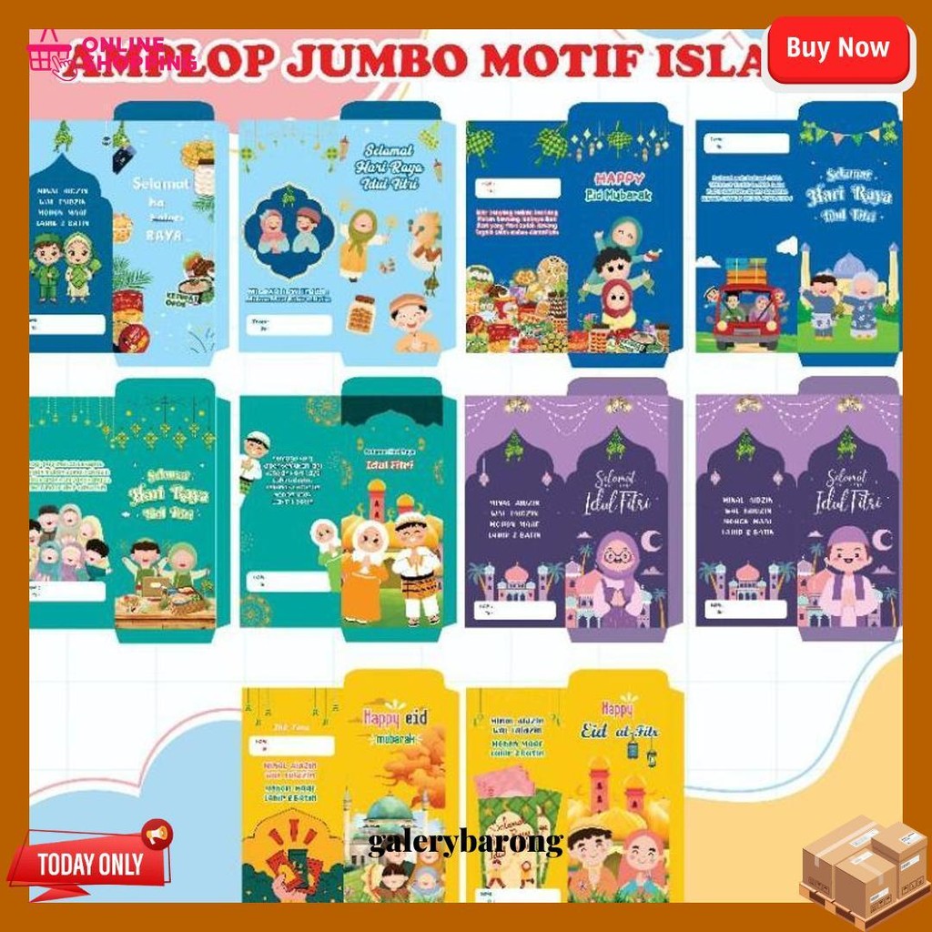 

Paket 50 Pcs Amplop Lebaran / Amplop Lebaran 2025 /Amplop Idul Fitri Bisa Cod