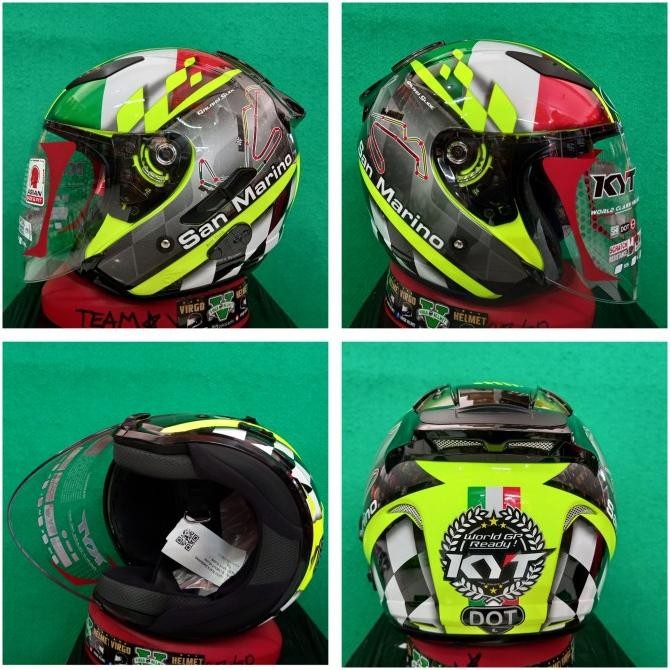 HELM KYT GALAXY SLIDE MOTIF#SAN MARINO/YELLOW FLUO/BLACK