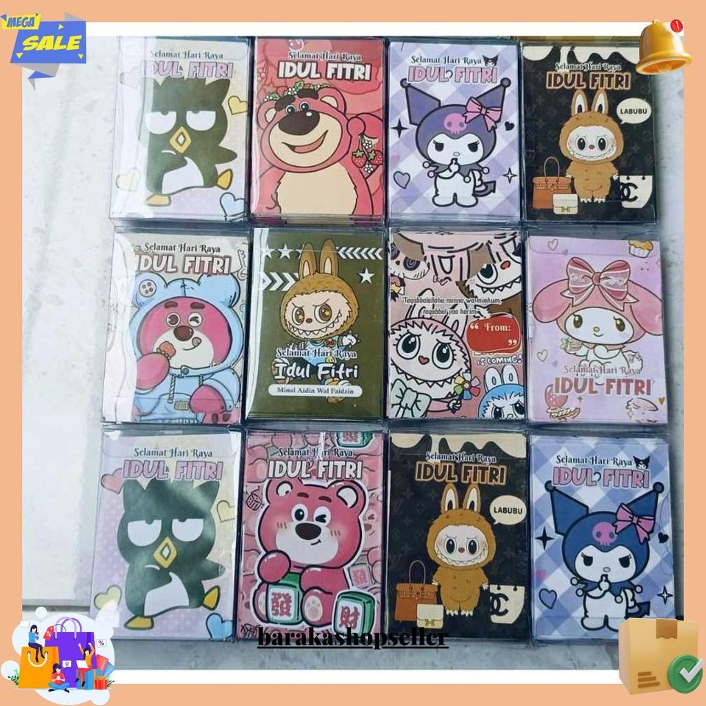 

(Per Box 50 Pcs)Amplop Lebaran Idul Fitri Karakter Lucu Dan Unik Isi 50 Pcs Per Box Termurah Banget