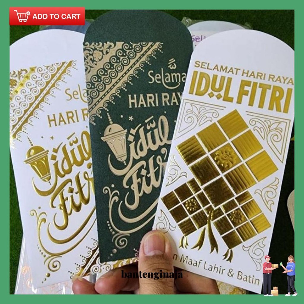 

100Pcs Dan 50Pcs Amplop Idul Fitri Karakter Ukuran Besar L 8X15Cm Amplop Ampau Lebaran Grosir 1 Pak Bisa Cod