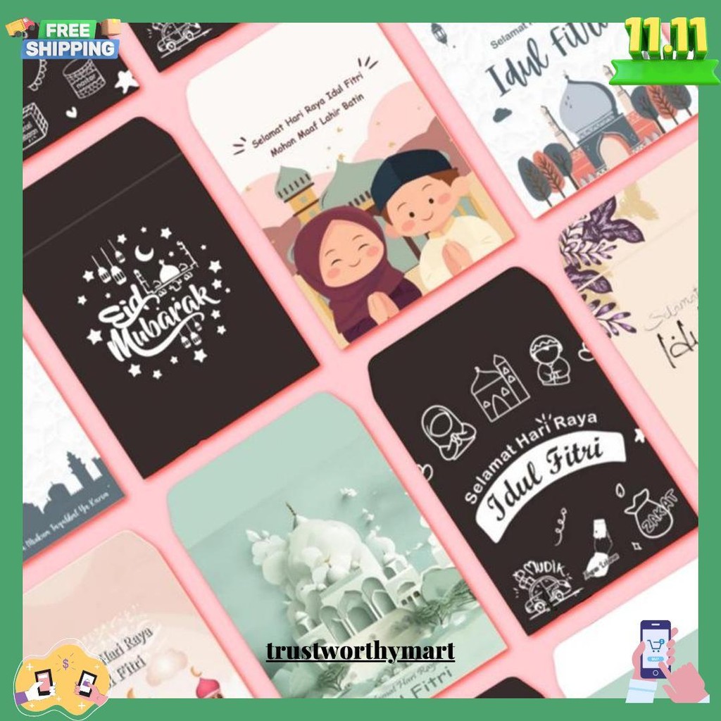 

( Isi 10 ) Amplop Lebaran Idul Fitri 1 Pack Isi 10 Lembar / Amplop Lebaran Murah Kecil Original Produk