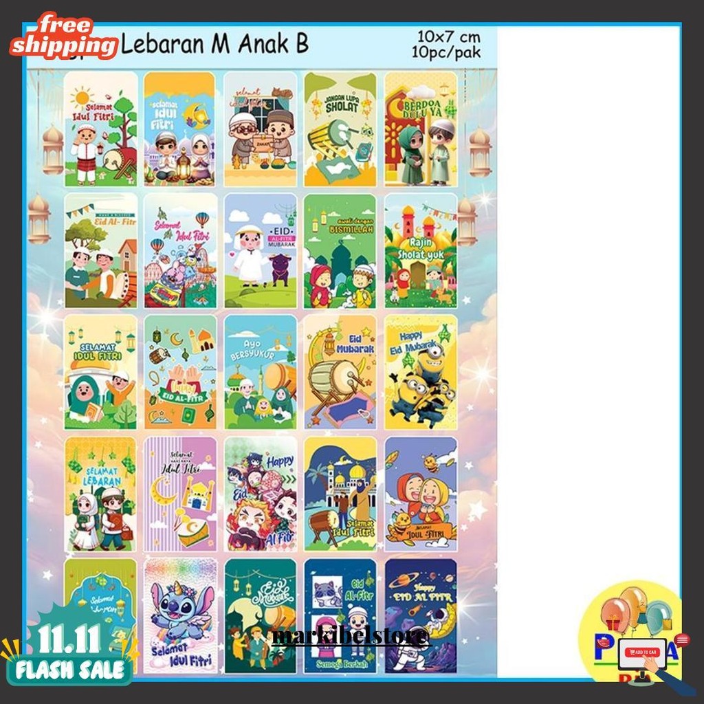 

Murah!! (1Pak Isi 10Pcs) Amplop Idul Fitri Anak Uk M Sedang, Angpao Lebaran Idul Fitri Uk M, Angpao Lebaran Motif, Grosir Ready Stok, Amplop Lebaran Medium, Amplop Lebaran 2025, Islamic, Lebaran, Idul Fitri, Eid Mubarak, Hari Raya,Amplop Lebaran Lucu Bisa