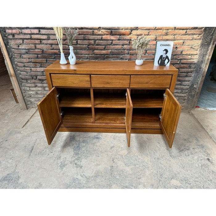 Meja Tv Bufet Buffet Bupet Tv Televisi Minimalis Kayu Jati Jepara