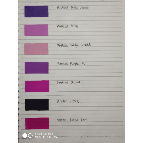 

Shin Nakawarna Plastisol Violet and Purple series