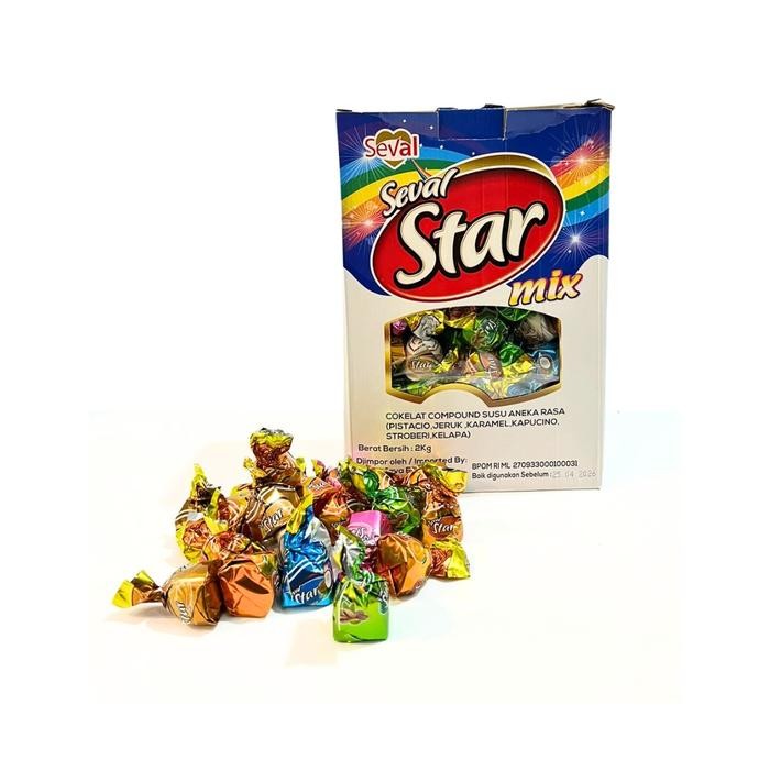 

terbaru !!! coklat seval star 2 kg premium cokelat turkey original - elvan seval chocolate