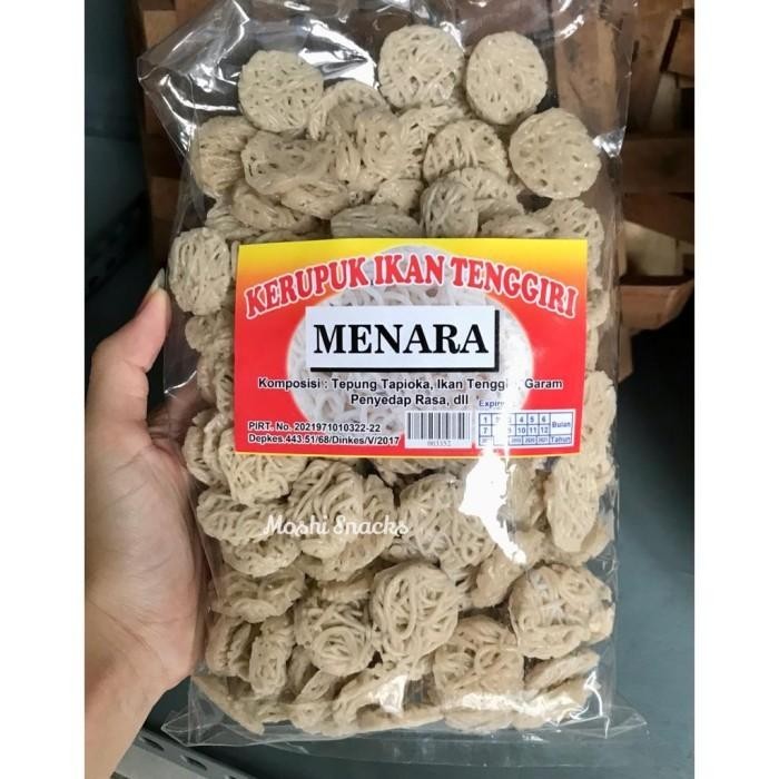 

Readyy!! PROMO Kerupuk Krupuk Keriting Mentah Ikan Tenggiri MENARA 500gr Asli Bangka