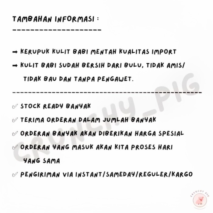 

Readyy!! CHICARON - KERUPUK KULIT RAMBAK BABI MENTAH - 500G