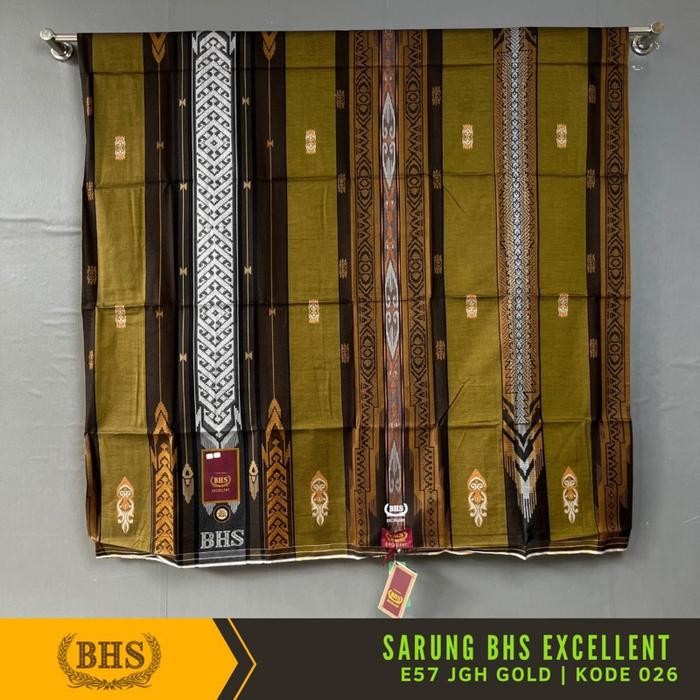 Kosanshoop Sarung Bhs Excellent Jgh Jacquard Gold Motif E57 Jgh Jacquard Bahan Mesres Full [Garansi