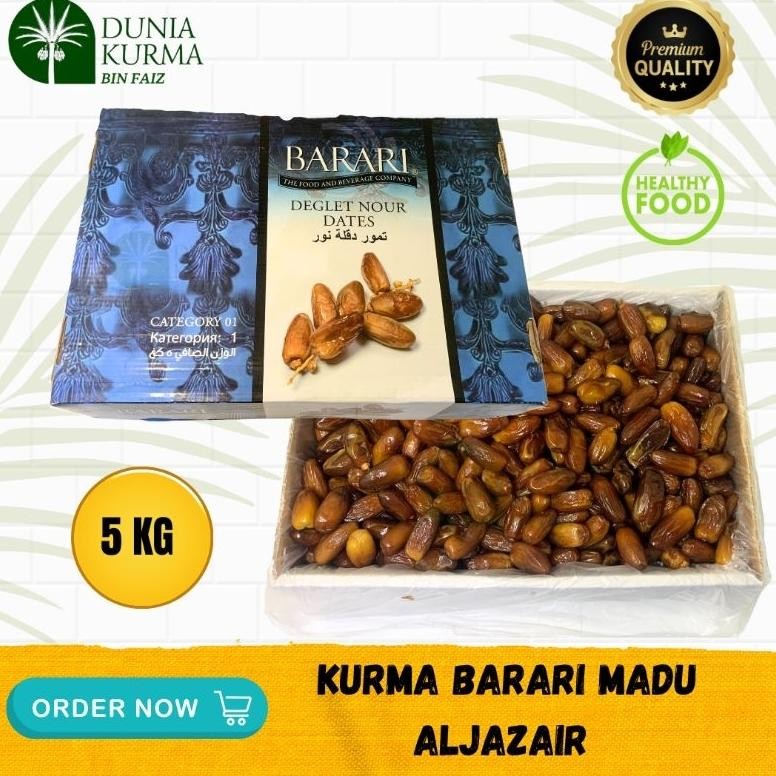

Kurma Barari Deglet Nour Processed Tunisia Madu 5 Kg