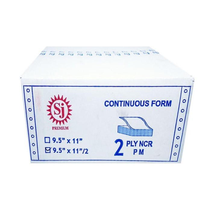 

[ DUS ] Kertas Continuous Form 2 Ply 9,5 x 11 Bagi 2 - SJ Premium