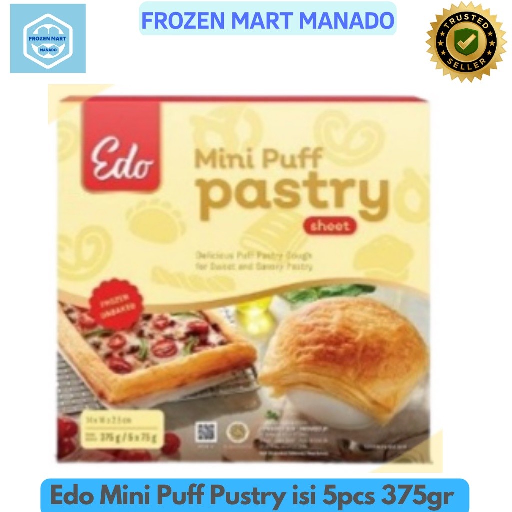 

Edo Mini Puff Pustry isi 5pcs 375gr - Frozen Mart Manado (Frozen Food Manado)