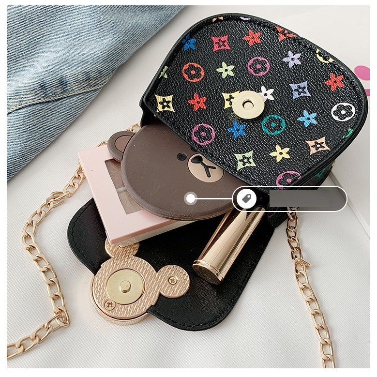 Promo  Tas Anak Perempuan Model Sling Bag Selempang Tali Rantai Lv Girl