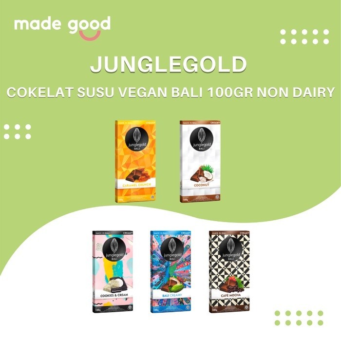 

TERLARIS MILK CHOCOLATE JUNGLEGOLD - COKELAT SUSU VEGAN BALI 70GR NON DAIRY MURAH!!! MURAH