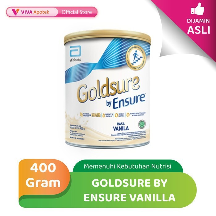 

TERLARIS GOLDSURE BY ENSURE VANILLA SUSU KHUSUS UNTUK KEBUTUHAN NUTRISI (400 GRAM) MURAH!!! MURAH