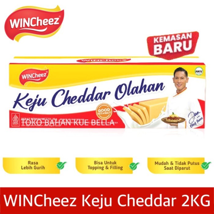 

TERLARIS KEJU WINCHEEZ CHEDDAR 2KG - CHEESE REGULAR MURAH!!! MURAH