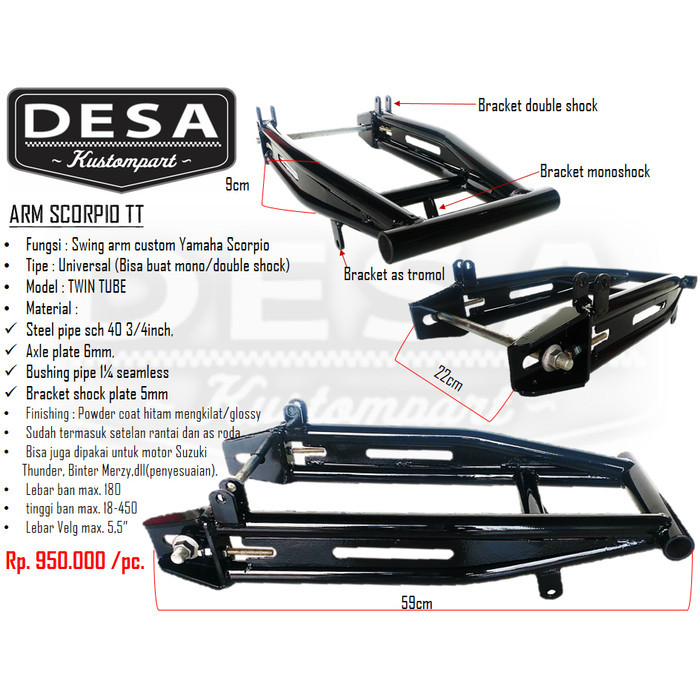 ARM CUSTOM SCORPIO DOUBLE SHOCK RESTOCK