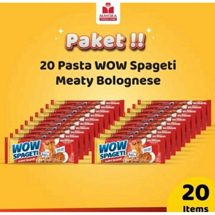 

TERLARIS WOW SPAGETI SETENGAH DUS( 20 PCS) BOLOGNESE MURAH!!! MURAH