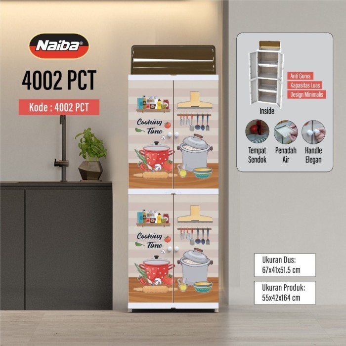 Discount Lemari Rak Piring Plastik Naiba 4 Susun Lemari Rak Piring Plastik Minimalis Naiba 4002