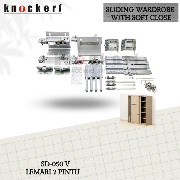 `````````] RELL LEMARI PAKAIAN SLIDING WARDROBE WITH SOFT CLOSE / SD-050 V / KNOCKERS INDONESIA