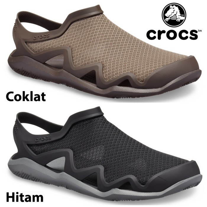 Crocs / Crocs Pria / Sepatu Sandal Crocs / Crocs Swifwater Mesh Wave