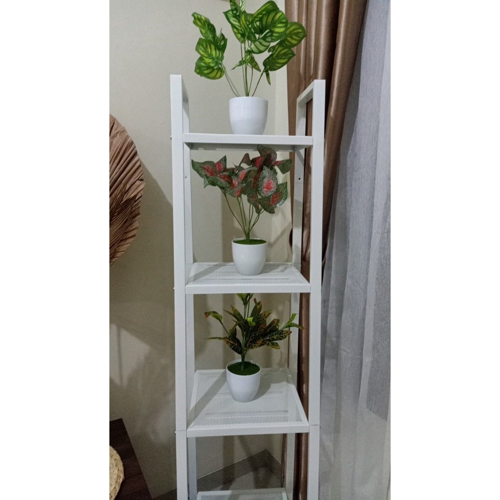 Promo Ikea Lerberg 35Cm X148Cm Rak Besi Kecil Rak Buku 4 Susun Rak Tanaman Hias Barang Serbaguna