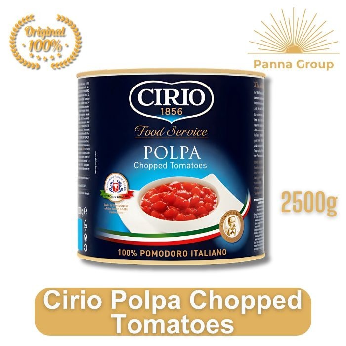 

Cirio Polpa Chopped Tomatoes 2500gr / Tomat Potong kaleng / Potongan Tomat instan