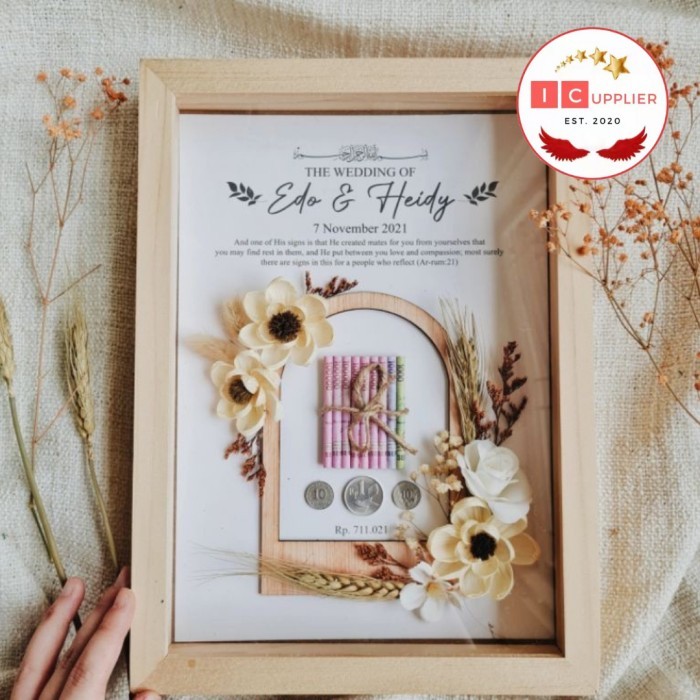 INFINITE RUSTIC Bingkai Mahar 20x30cm / Frame Mahar Pernikahan Rustic