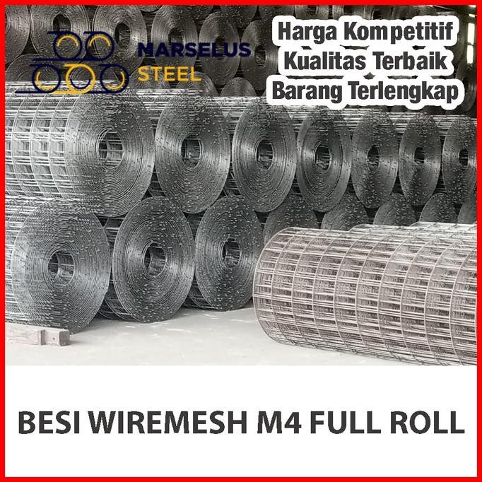 Besi Wiremesh M4 Full Sni Roll 2,1 X 54 Mtr Ulir Berkualitas