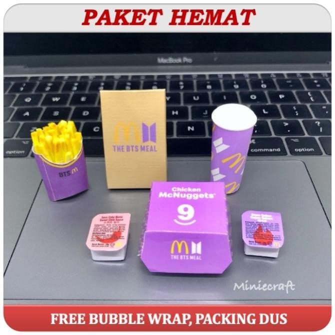 

Paket Hemat Magnet Tempelan Kulkas Miniatur Bts Meal Mcdonalds+Kentang Original