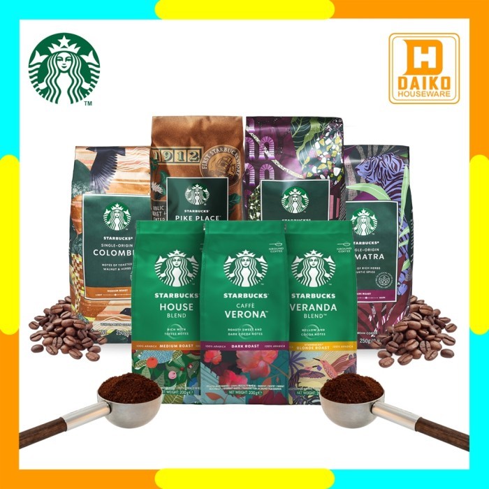 

TERLARIS KOPI STARBUCKS WHOLE BEAN AND GROUND COFFEE BAG BLONDE MEDIUM DARK ROAST - KOPI BIJI DAN