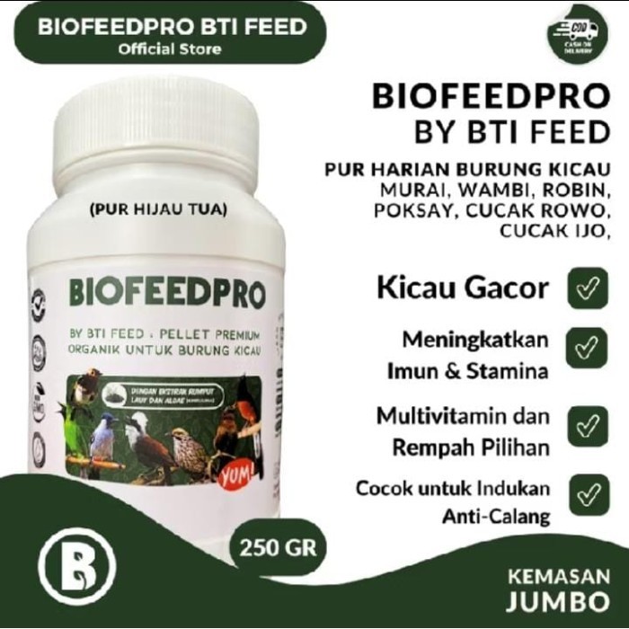 Biofeedpro Voer Kasar Organik Protein Tinggi Murai Kacer Cucak Rowo
