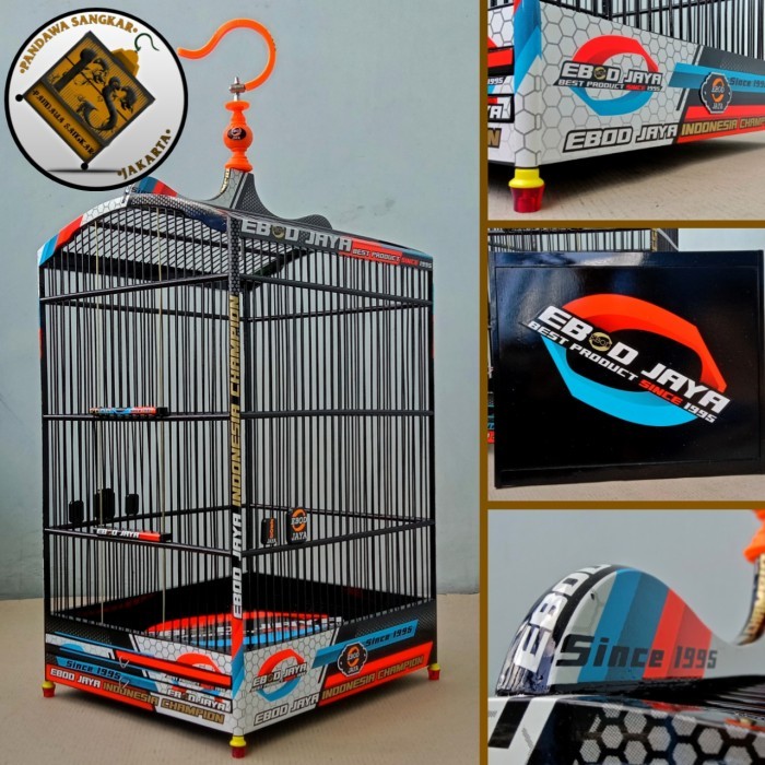 Sangkar/Kandang Kotak Ebod Jaya Decal Champion No. 2