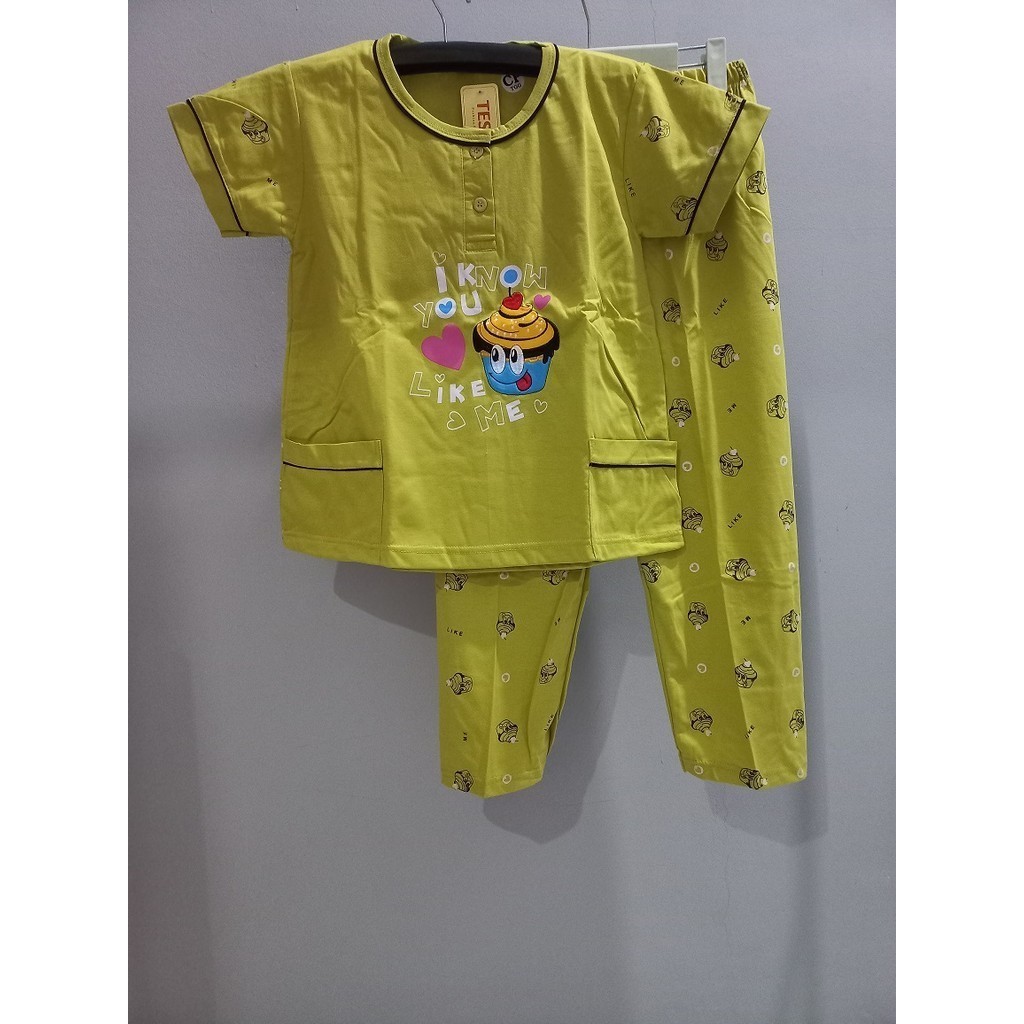 Promo !!! Baju Tidur Cp Tanggung Tessa/Babydoll Tessa Anak Perempuan ( Lengan Pendek Celana Panjang