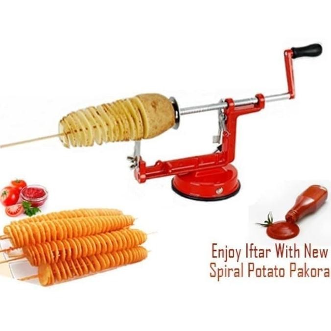 

Spiral Potato Slicer Alat Pemotong Kentang Spiral Pisau Kentang Spiral Original