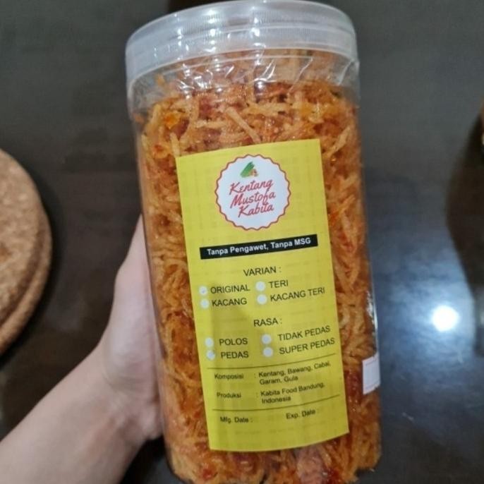 

Kentang Mustofa Kabita Teri Kacang (Toples 1.000Ml) Original