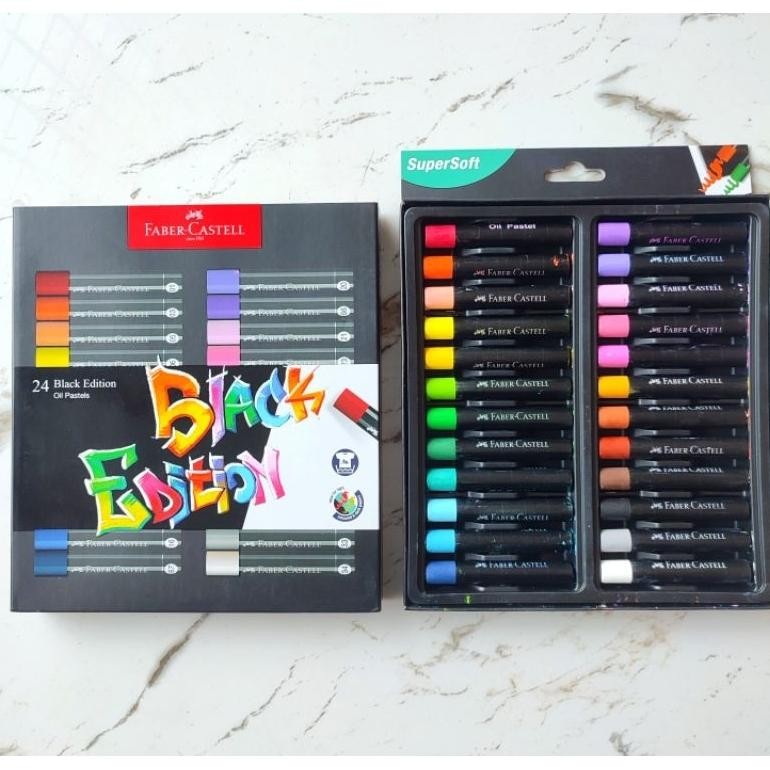 

BISA COD Oil Pastel 24 Warna Faber Castell 220024 Black Edition Oil Pastel TY69