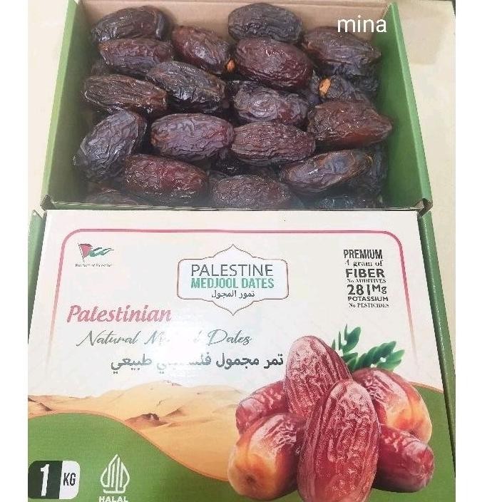 

Kurma Medjool Palistina//Palistine Jumbo//Grade A Kemasan Dus Premium 1kg