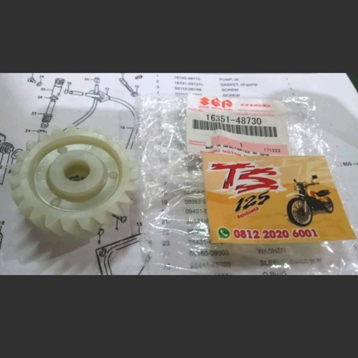 Gigi Plastik Besar Pompa Oli Suzuki Ts125 Original Gigi Plastik Pompa Oli Suzuki Ts125 Gigi Pompa Ol