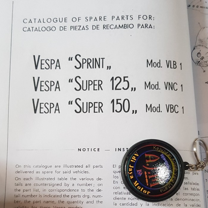 Buku Part Catalog Copian Vespa Super Sprint Termurah Langka