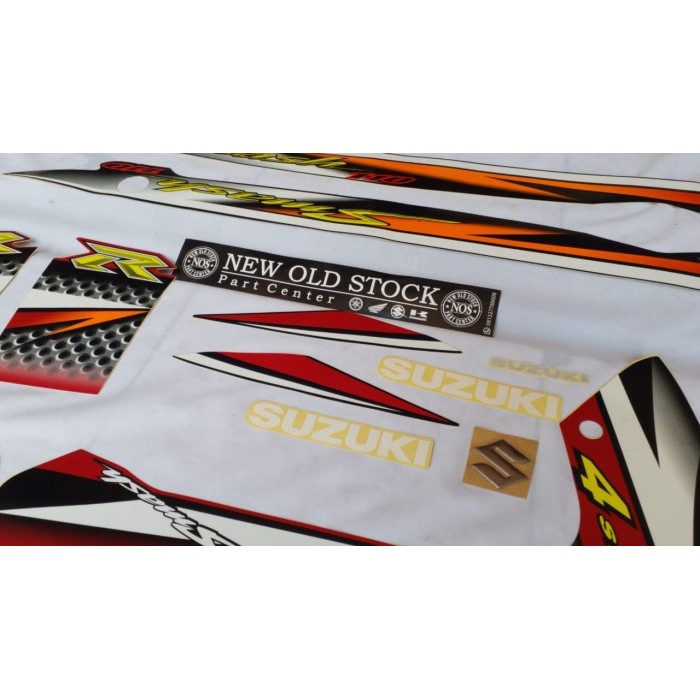 Striping Sticker Suzuki Smash Hitam Merah 2006 Original Sgp Termurah Langka