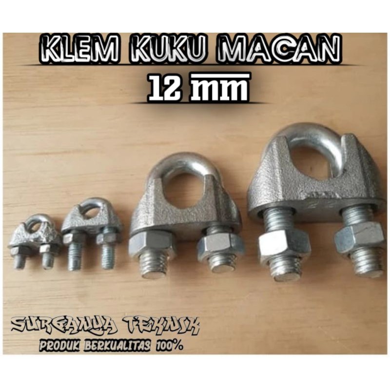 Klem Seling KLEM SELING 12mm Kuku Macan Clamp Sling Penjepit Clamp