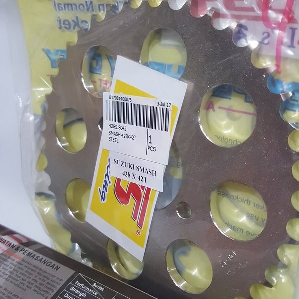 Gear Set Depan Belakang Dpn Blkg Sprocket Baja Sss Rantai 428Hsbt 428H Gold Emas Merah Biru Hijau Un