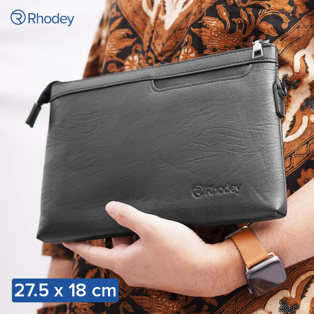 Dompet Rhodey Dompet Clutch Pria Bahan Kulit - 1809 Kulit
