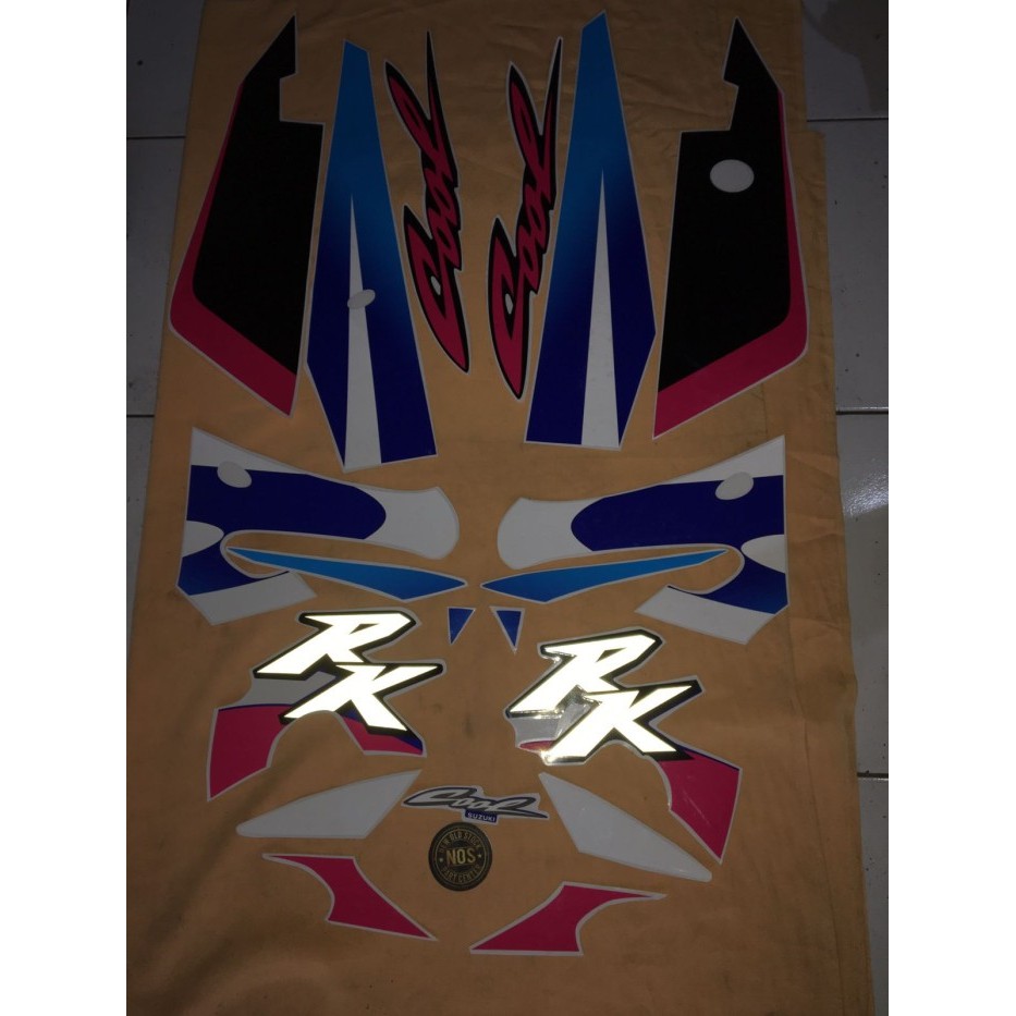 Striping Stiker Lis Body Suzuki Rk Cool Biru Putih Super Copy Original Termurah Langka