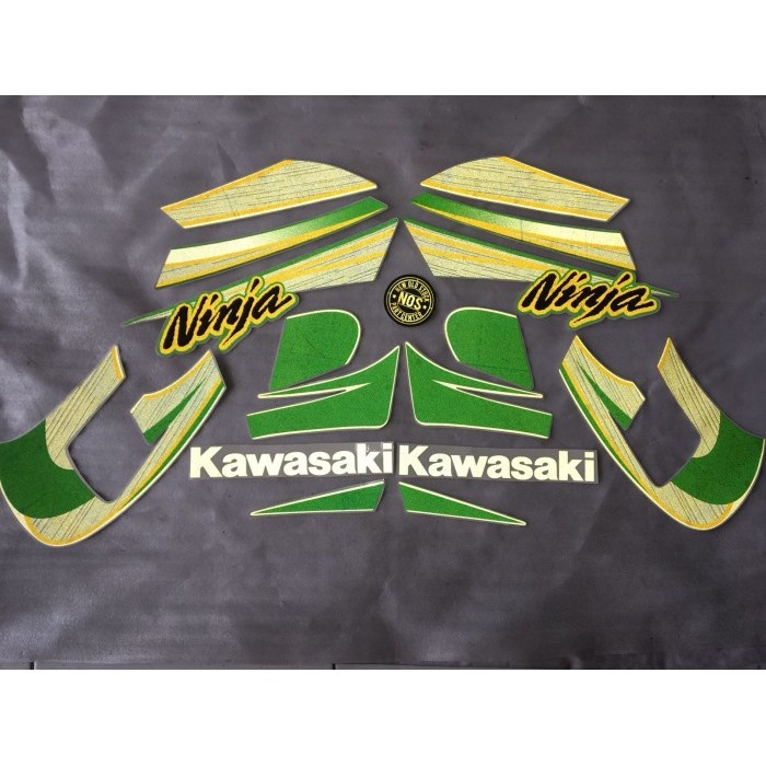 Striping Stiker Kawasaki Ninja R 150 2 Tak Hijau Tua Botol Copy Ori Termurah Langka