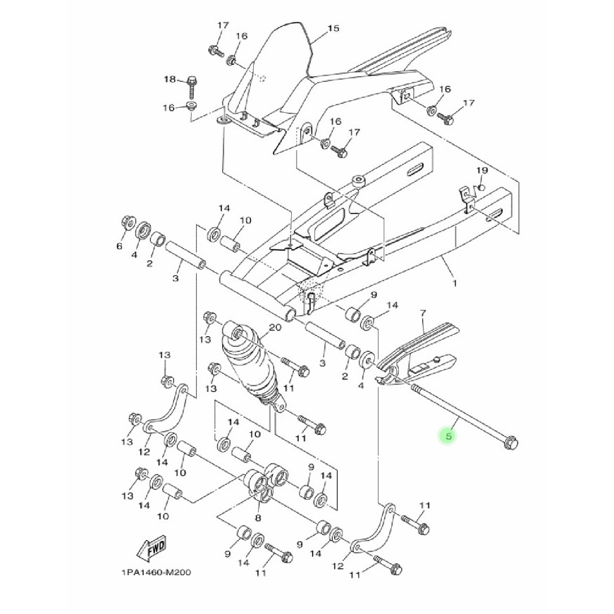 Shaft As Tengah Swing Arm Vixion New Bk8 Nvl Nva Ori 1Pa-F2141-00 Termurah Langka